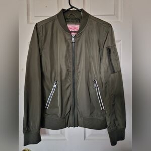 Army green Levi's bomber jacket